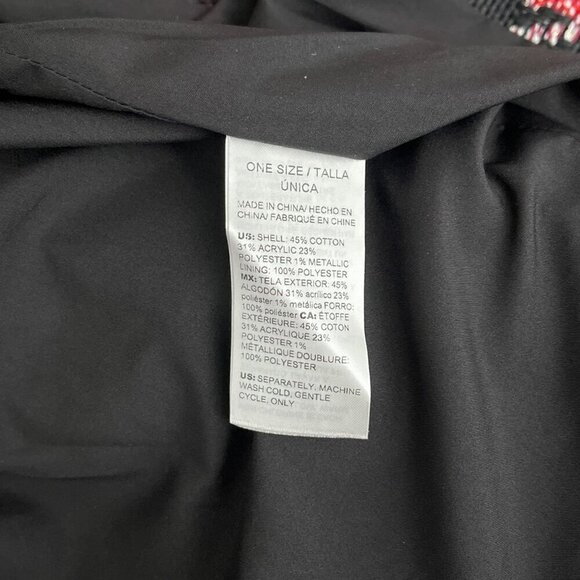 NWT Chicos Long Red Black Tweed Jacket Long Sleeve Open Front Houndstooth Size S - Picture 7 of 14